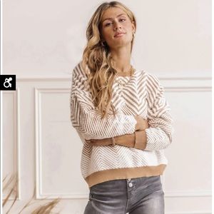 Bohme Pullover Cream/tan Sweater- Sz M. NWOT
